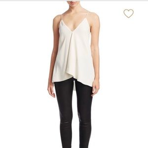 Theory Draped Tank Warm Ivory Kensington